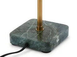 Schemerlamp Champignon Met Art-Decostijl Amanite - Marmer En Ijzer - 24,5 X 24,5 X 52 Cm - Goudkleurig-OZAIA New