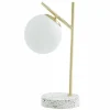 Schemerlamp Met Vintage-Stijl Lullaby - Sokkel Van Terrazzo - 23 X 15 X 38 Cm - Goudkleurig-OZAIA New