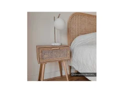 Schemerlamp Met Vintage-Stijl Lullaby - Sokkel Van Terrazzo - 23 X 15 X 38 Cm - Goudkleurig-OZAIA New