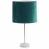 Schemerlamp Van Fluweel Met Charmante Stijl Aegon - Sokkel Van Marmer - 25 X 25 X 43 Cm - Groen-OZAIA Hot