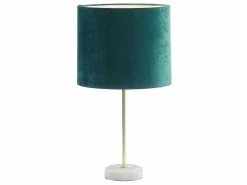 Schemerlamp Van Fluweel Met Charmante Stijl Aegon - Sokkel Van Marmer - 25 X 25 X 43 Cm - Groen-OZAIA Hot