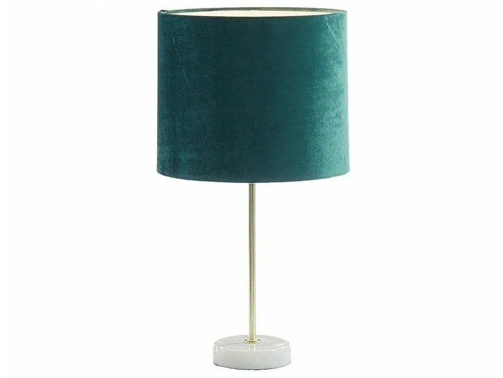 Schemerlamp Van Fluweel Met Charmante Stijl Aegon - Sokkel Van Marmer - 25 X 25 X 43 Cm - Groen-OZAIA Hot