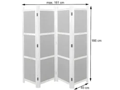 Scherm Mcw-G52, Bruin, 4 Panelen 166X160Cm-Vente-unique Clearance