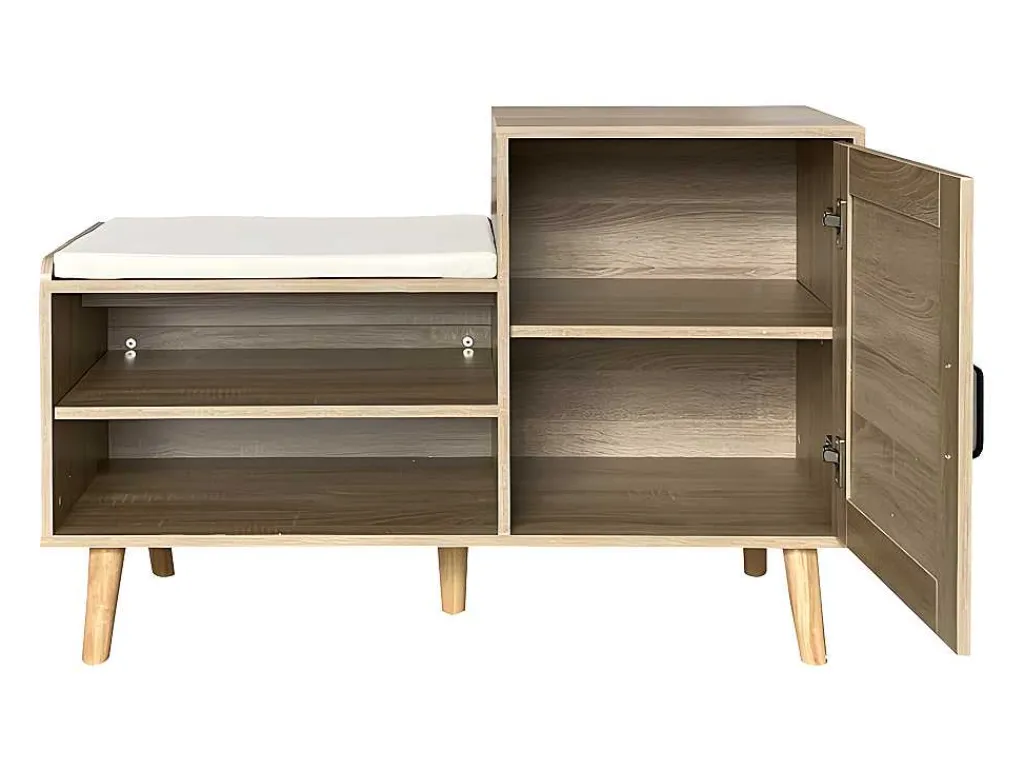 Schoenenkast - Met Bankje En Vakken - Licht Naturel-ModernLuxe Hot