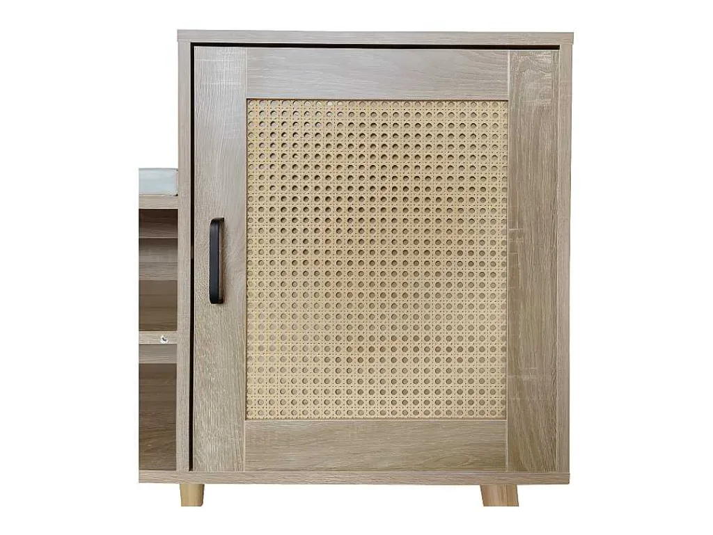 Schoenenkast - Met Bankje En Vakken - Licht Naturel-ModernLuxe Hot