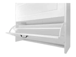 Schoenenkast In Spaanplaat - 3 Klepdeuren En 2 Laden - Wit-ModernLuxe Discount