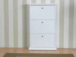 Schoenenkast Wit Venetie Met 3 Kleppen.-Vente-unique Online