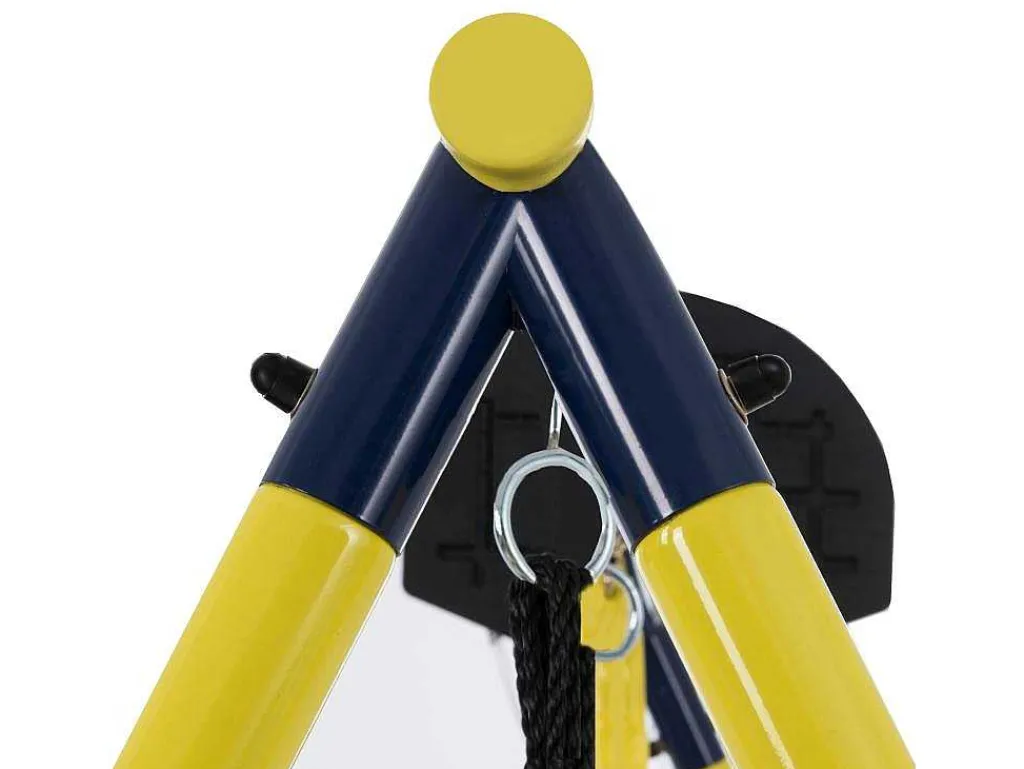Schommel Met Glijbaan Voor Kinderen - Metalen Frame - Buitenspeeltuin Voor Kinderen Van 3 Tot 8 Jaar - Geel-Vente-unique Clearance