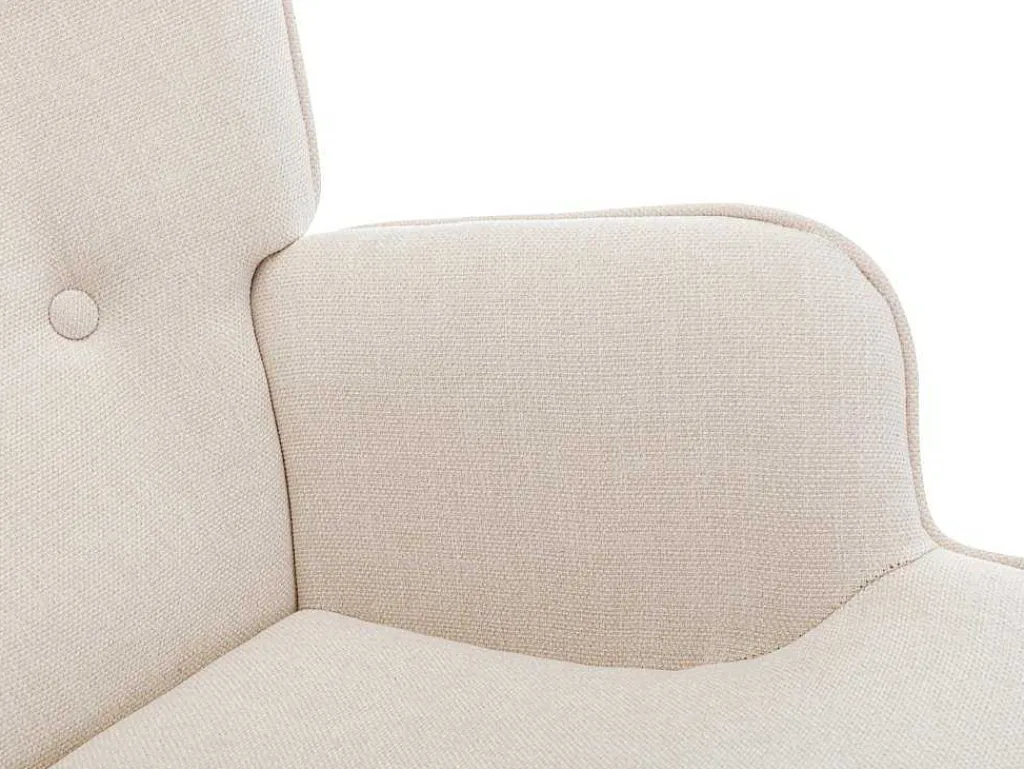 Schommelstoel Van Beige Gechineerde Stof Elmina Ii-Vente-unique