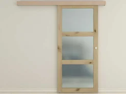Schuifdeur Acosta Met 3 Ramen - H205Xb93 Cm - Mdf-Vente-unique Online