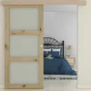 Schuifdeur Acosta Met 3 Ramen - H205Xb83Cm - Natuurlijk Mdf-Vente-unique Discount