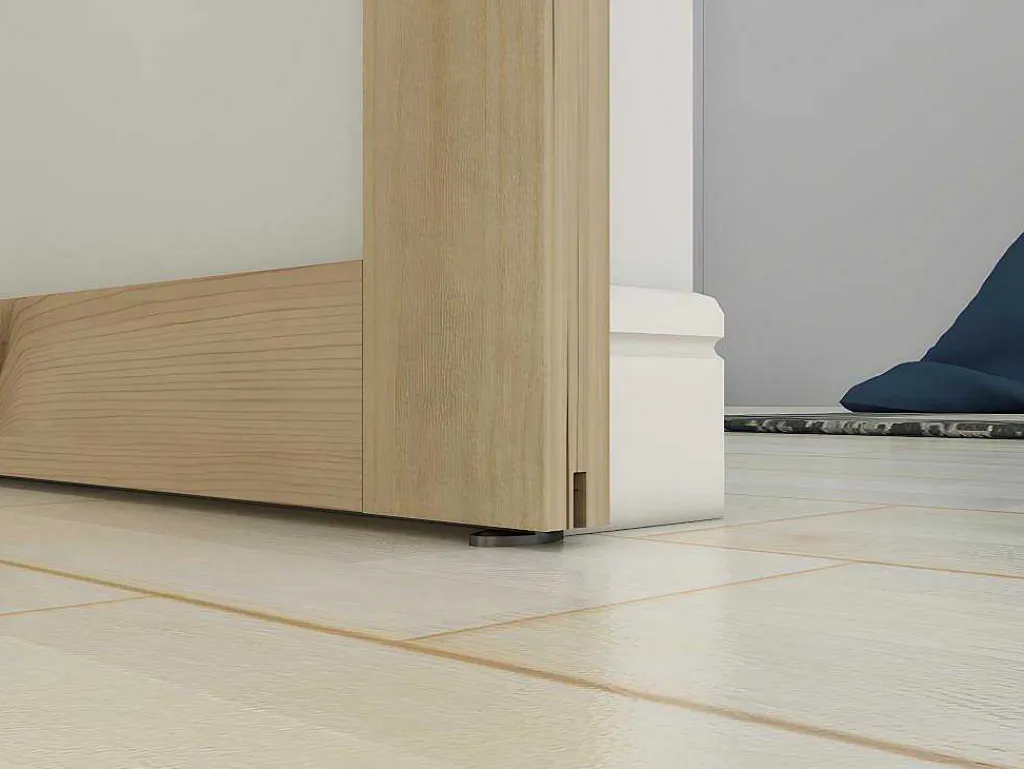 Schuifdeur Acosta Met 3 Ramen - H205Xb83Cm - Natuurlijk Mdf-Vente-unique Discount