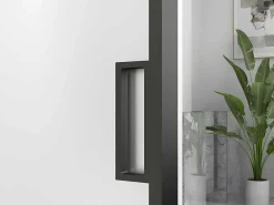 Schuifdeur In Mat Gehard Glas - H205Cm X B73Cm - Linci-Vente-unique New