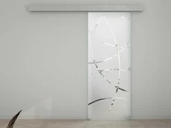 Schuifdeur In Opbouw - H205 X L73 Cm - Gehard Glas-Vente-unique Outlet
