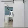 Schuifdeur Varin - H205Cm X L83Cm - Mdf + Wit Pvc-Vente-unique