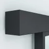 Schuifdeur Werkplaatsstijl - Zwart En Mat Gehard Glas - H205 X B73 Cm - Artisto-Vente-unique Outlet