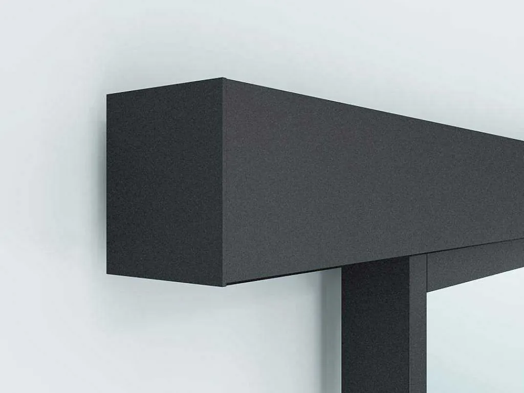 Schuifdeur Werkplaatsstijl - Zwart En Mat Gehard Glas - H205 X B73 Cm - Artisto-Vente-unique Outlet