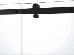 Schuifdouchedeur Met Wieltjes Mat Zwart Industriele Stijl - 120 X 195 Cm - Anakao-Shower & Design Best