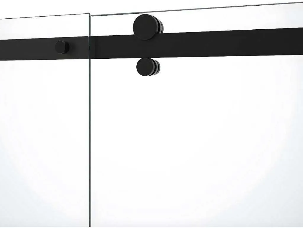 Schuifdouchedeur Met Wieltjes Mat Zwart Industriele Stijl - 120 X 195 Cm - Anakao-Shower & Design Best