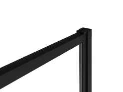 Schuifdouchewand Mat Zwart Met Handdoekenrek - 120 X 140 Cm - Waimea-Shower & Design Sale
