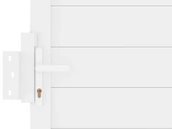 Schuifpoort Aluminium L374 X H180 Cm Wit - Nazario-EXPERTLAND New