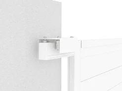 Schuifpoort Aluminium L374 X H180 Cm Wit - Nazario-EXPERTLAND New