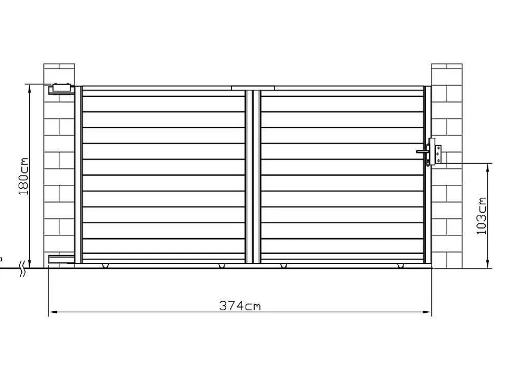 Schuifpoort Van Antraciet Opengewerkt Aluminium - L374 X 180 Cm - Nazario-EXPERTLAND Clearance