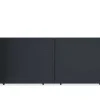 Schuifpoort Van Antraciet Opengewerkt Aluminium - L416 X 165 Cm - Nazario-EXPERTLAND