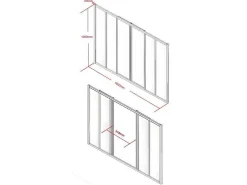 Schuifraam Van Gepoedercoat Zwart Aluminium 180 X 105 Cm - Ravena-Vente-unique Best