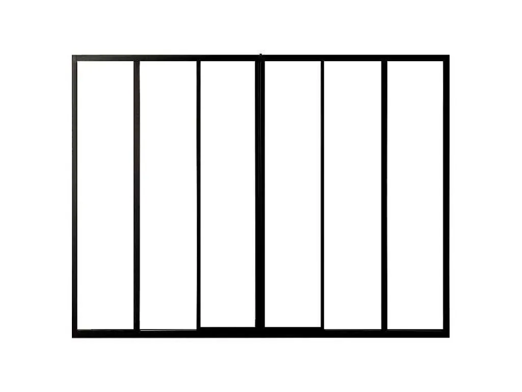 Schuifraam Van Gepoedercoat Zwart Aluminium 180 X 105 Cm - Ravena-Vente-unique Best