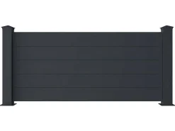 Schutting L189 X H78 Cm In Antraciet Aluminium - Otavio-EXPERTLAND Sale