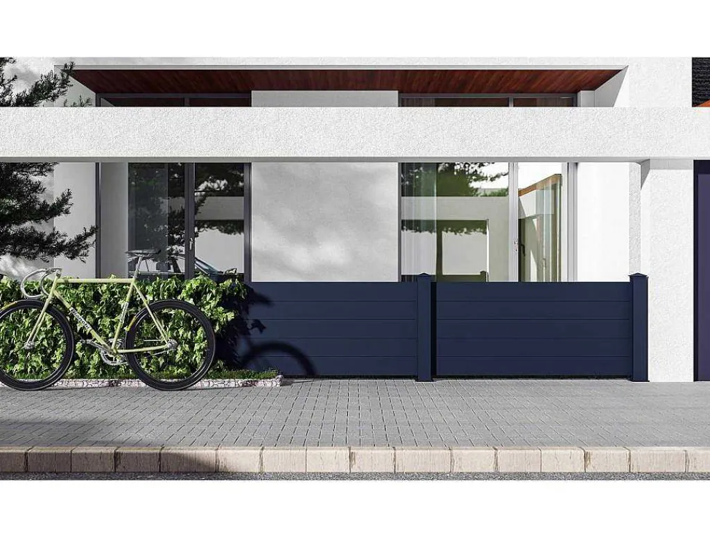 Schutting L189 X H78 Cm In Antraciet Aluminium - Otavio-EXPERTLAND Sale