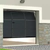 Sectionale Garagedeur - Gegroefd Effect - Centrale Loopdeur - Antraciet - Automatisch - Noria-Vente-unique Sale