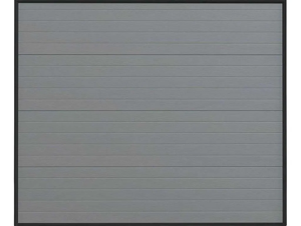 Sectionale Garagedeur Grijs Gegroefd Effect Met Motor - Noria-Vente-unique Hot