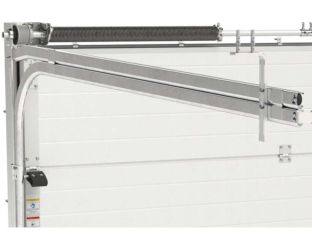 Sectionale Garagedeur Met Gegroefd Effect En Centrale Loopdeur - Antraciet - Met -Motor - Noria-Somfy Online