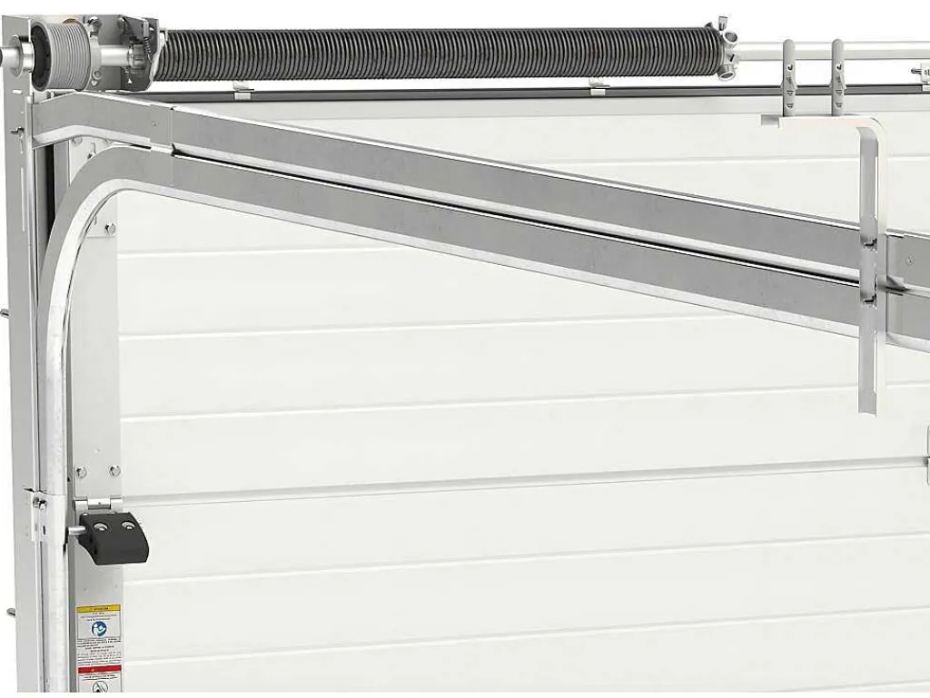 Sectionale Garagedeur Met Glad Effect En Centrale Loopdeur In Antraciet Met Motor - Lavega-Somfy