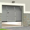 Sectionale Garagedeur Met Groefeffect Centrale Deur Grijs Met Motor - Noria-Somfy Discount