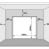 Sectionale Garagedeur Met Glad Effect Met Centrale Witte Loopdeur En Motor - Lavega-Somfy Discount