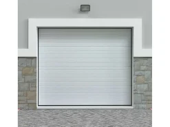 Sectionale Garagedeur Met Wit Groefeffect En Motor - Noria-Somfy Hot