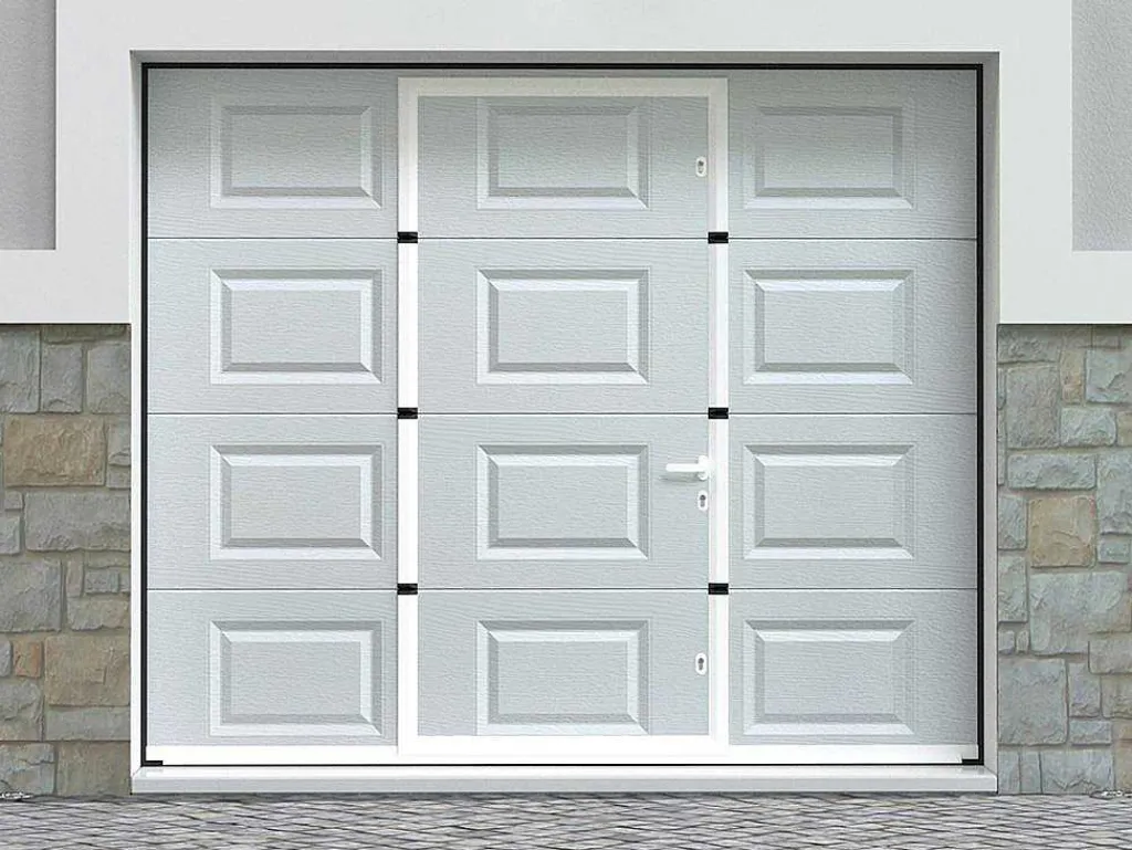 Sectionale Garagedeur Met Motor Cassette Centrale Deur Wit - Caopas-Somfy Clearance