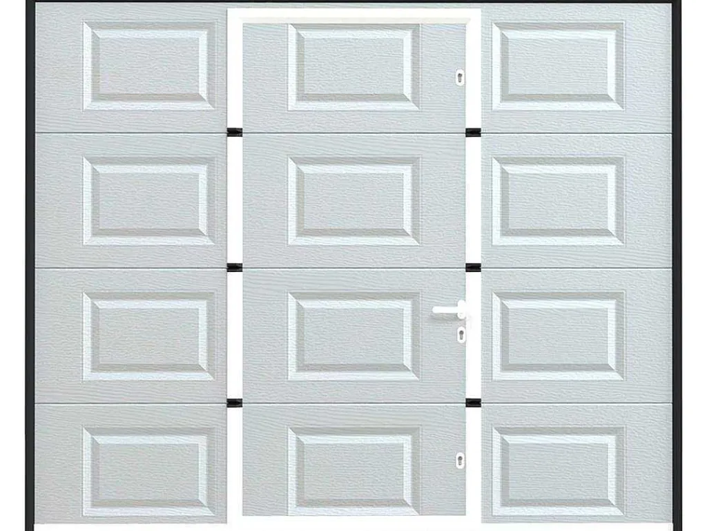Sectionale Garagedeur Met Motor Cassette Centrale Deur Wit - Caopas-Somfy Clearance