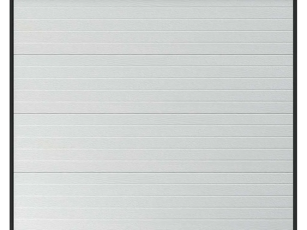 Sectionale Garagedeur Wit Gegroefd Effect Met Motor - Noria-Vente-unique