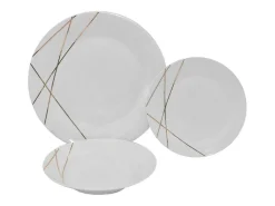 Servies 18 Stuks Van Porselein - Wit En Goud - Linasio-OZAIA Discount