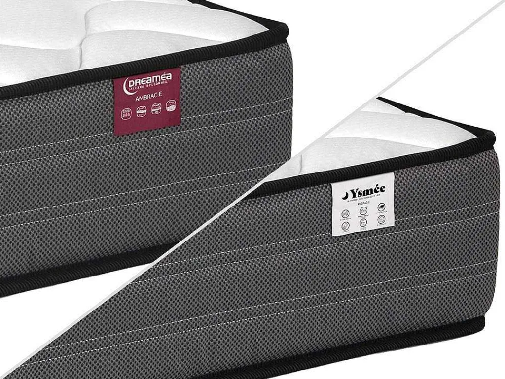 Set 180 X 200 Cm Bedbodem + Matras Met Pocketveren - Ambracie Van Ysmee-Ysmée Best