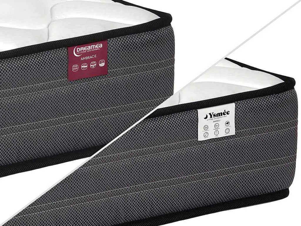 Set 90 X 190 Cm Bedbodem + Matras Met Pocketveren - Ambracie Van Ysmee-Ysmée Best