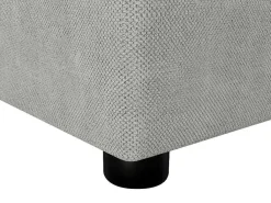 Set Bed Met Hoofdbord Met Capitons + Bedbodem Met Opbergruimte + Matras + Dekmatras - 180 X 200 Cm - Stof - Lichtgrijs - Kida Van Ysmee-Ysmée Outlet