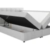 Set Bed Met Hoofdbord Met Capitons + Bedbodem Met Opbergruimte + Matras+ Dekmatras - 160 X 200 Cm - Stof - Lichtgrijs - Kida Van Ysmee-Ysmée New