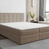 Set Bed Met Hoofdbord Met Capitons + Bedbodem Met Opbergruimte + Matras + Dekmatra - 160 X 200 Cm - Stof - Taupegrijs - Kida Van Ysmee-Ysmée Best