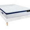 Set Bedbodem En Matras Pocketveren En Vormgeheugen Met Textuur Marquis Van Dreamea - Dikte 30 Cm - 140 X 190 Cm - Blauw-Palacio Outlet