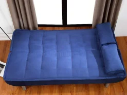 Set Blauwe Slaapbank Mishan En Grijs Tapijt Bunny-Vente-unique Hot